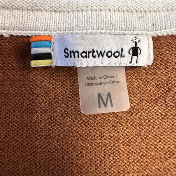 Smartwool Shadow Pine Colorblock Sweater Honey Gold Natural Donegal Size Medium - Picture 4 of 6